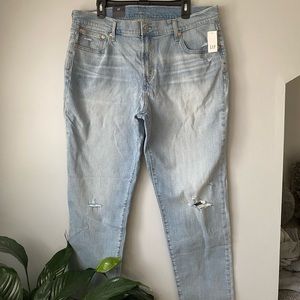 GAP light wash denim distressed jeans